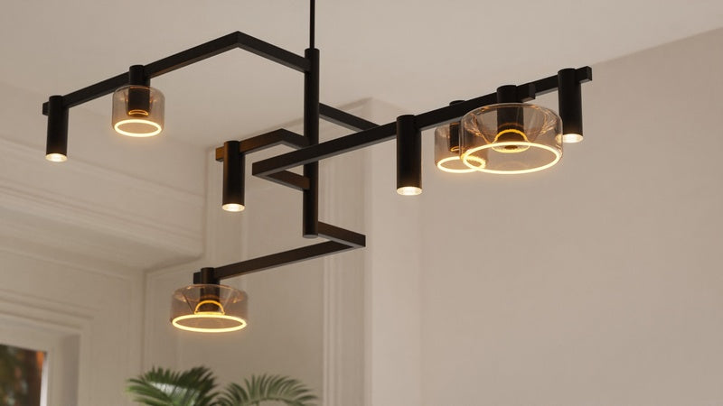 Ztahl Palau 8-Lichts Hanglamp Zwart 2100-7022 Metallic