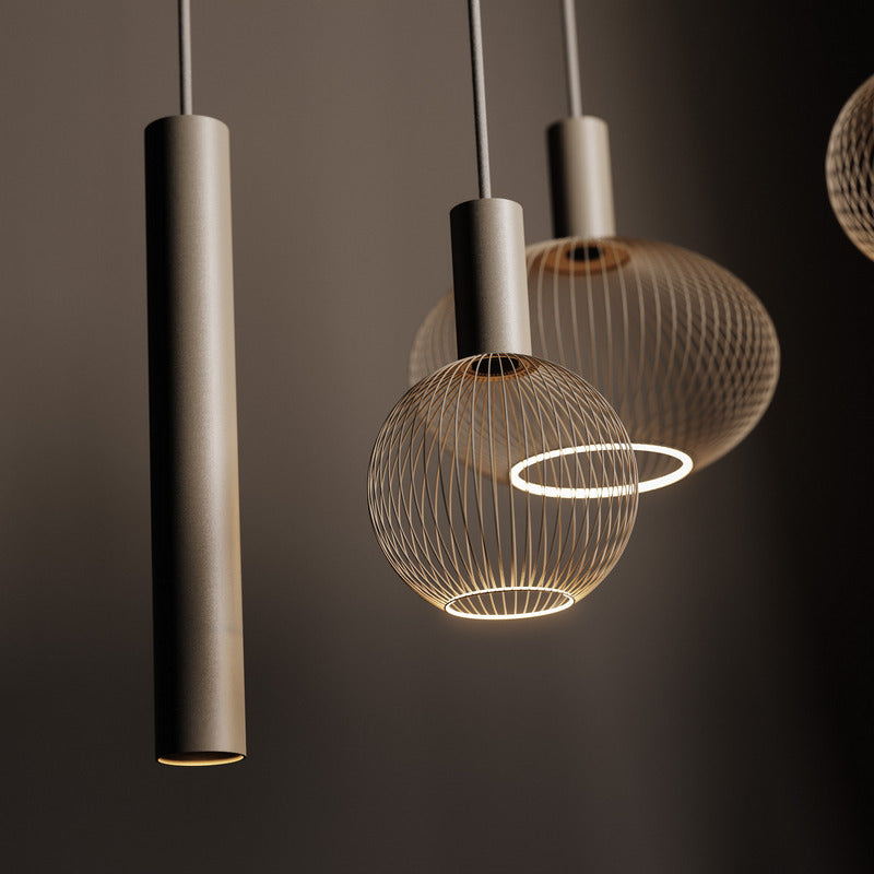 Ztahl Como 6-Lichts Hanglamp in Quartz exclusief Lichtbronnen