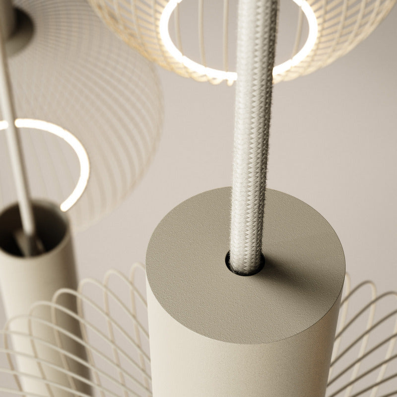 Ztahl Como 6-Lichts Hanglamp in Quartz