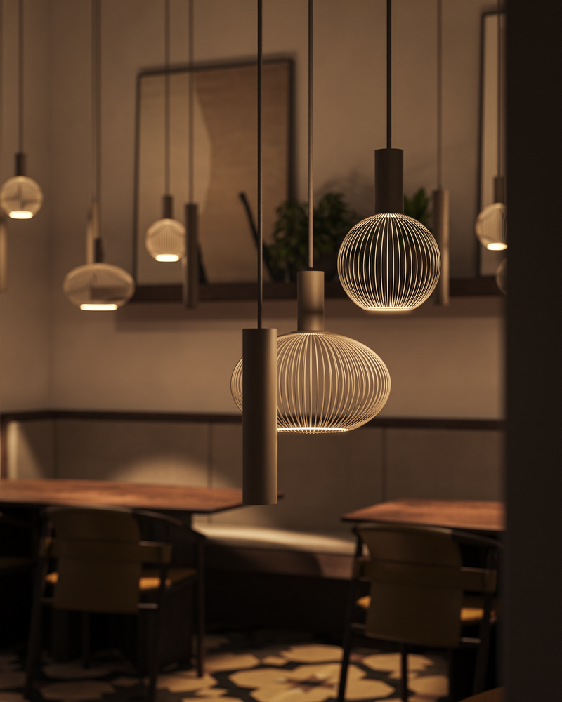 Ztahl Como 3-Lichts Hanglamp Rond Quartz