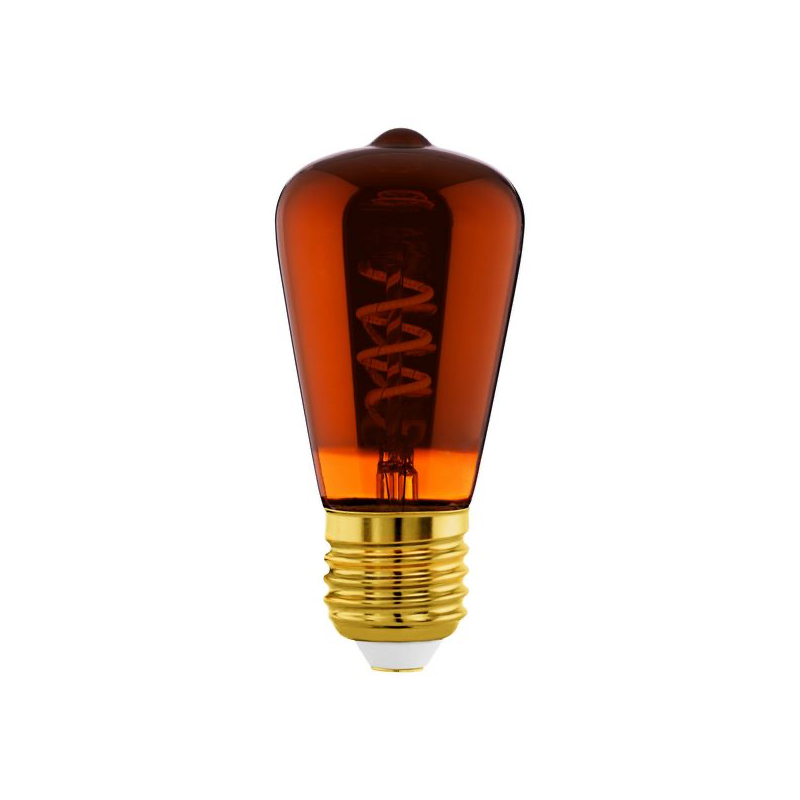 EGLO ledfilamentlamp ST48 koper spiraal E27 4W