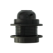 EGT Lamphouder Draad E27 + 2 Ringen Zwart