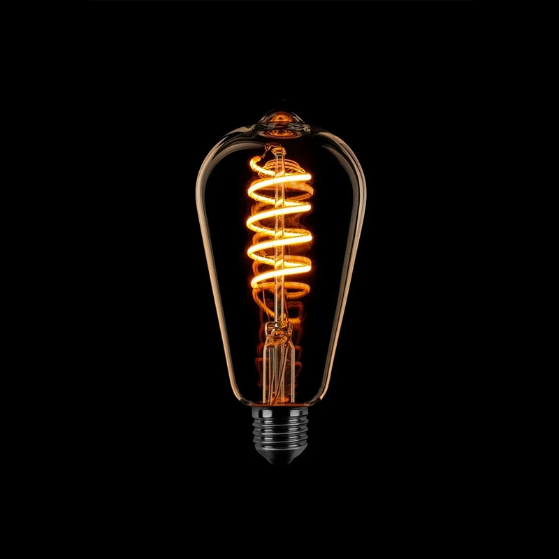 Eth Led Spiraal ST64 Edison Flame 6W 6-301301 | Dimtone 2700K - 2200K