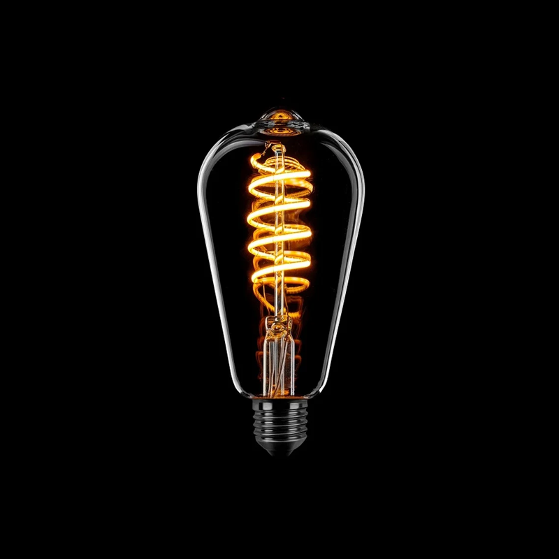 Eth Led Spiraal ST64 Edison Helder 6W | Dimtone 2700K - 2200K