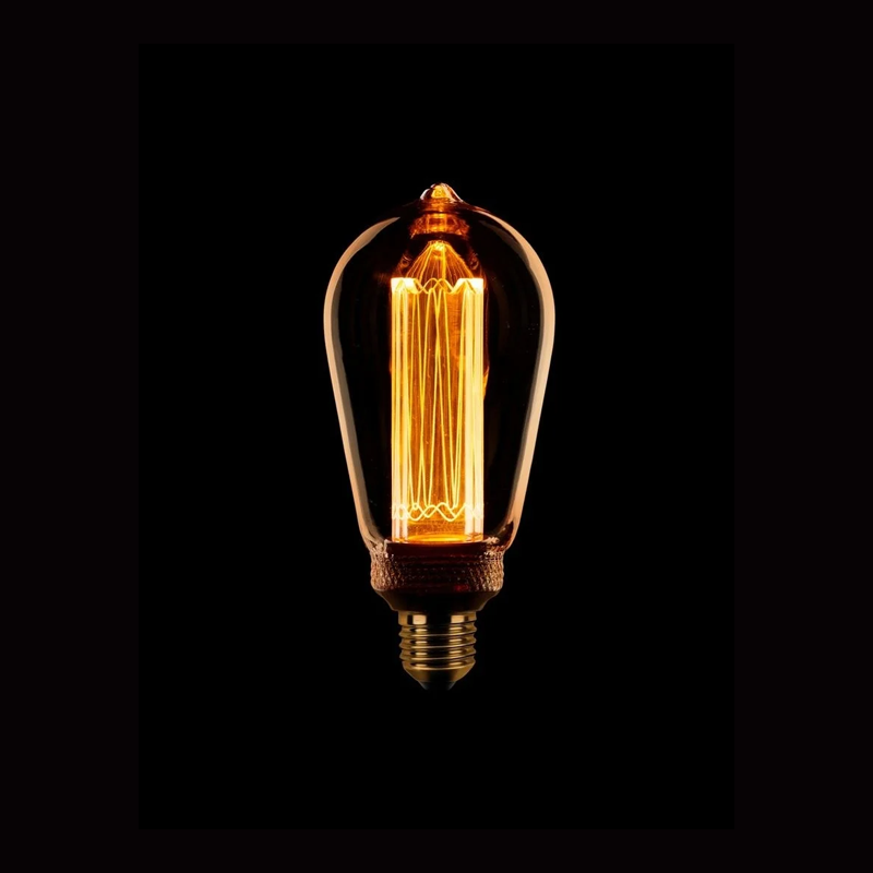 Led kooldraad Edison ST64 E27 3.5w/13w 1800k dimbaar 120L Flame