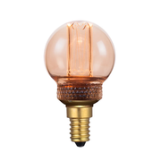 Led kooldraad kogel E14 2.3w/9w Goud dimbaar 65L