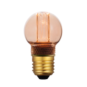 Eth Led kooldraad kogel E27 2.3w/9w Goud/amber dimbaar 65L