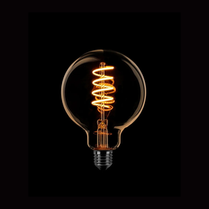 Eth Led spiraal Globe 95mm E27 6W dimtone van 2700K naar 2200K Flame