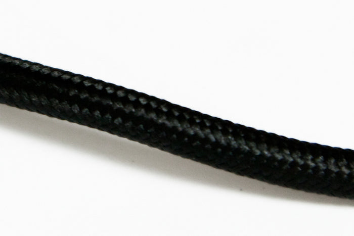 Stoffenkabel ronde snoer per meter 3x0.75 Zwart Textiel