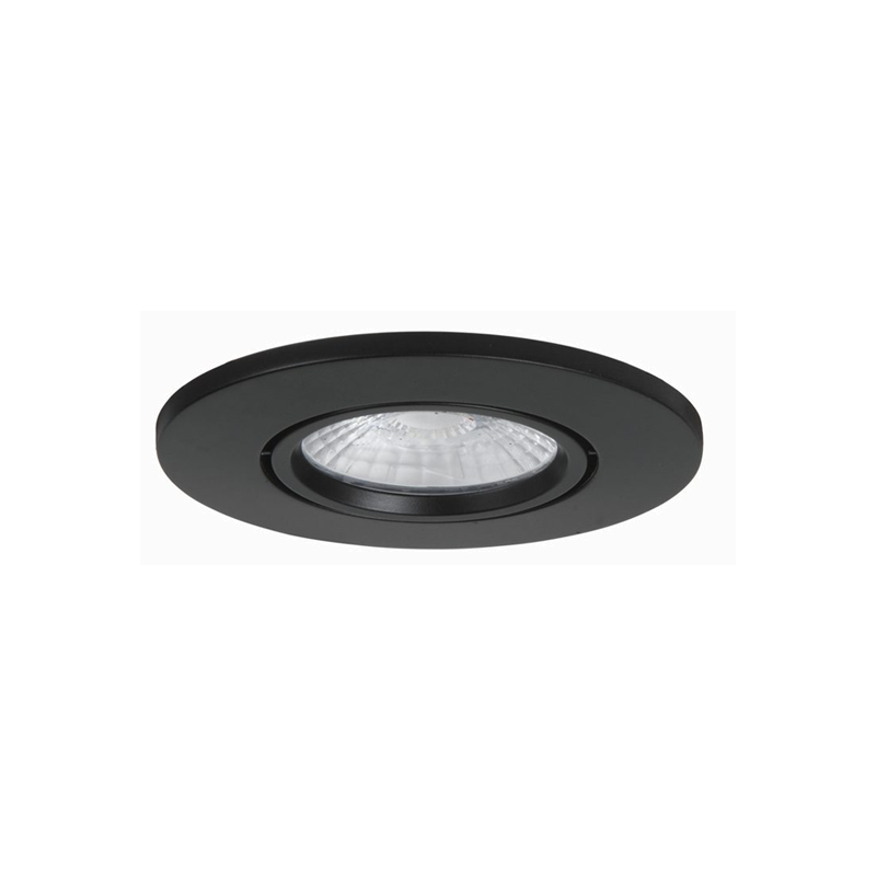 F&amp;V Splash gegalvaniseerd/polycarbonaat inbouwspot Outdoor IP65 Zwart