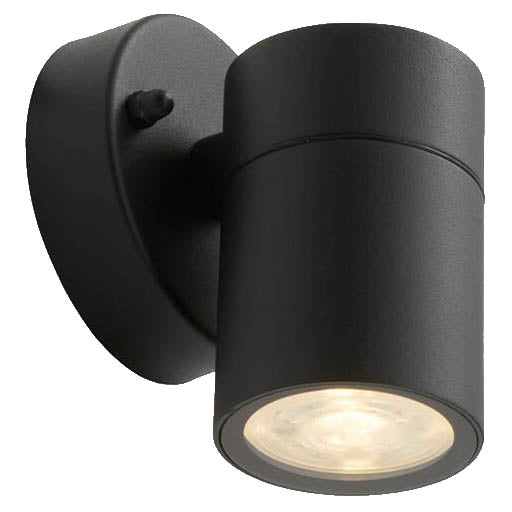 Fuzo Zwart Outdoor Wandlamp Downlight Ip44 Zwart