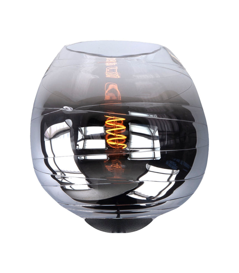 Fantasy Apple Tafellamp Zwart met Semi Smoke Glas