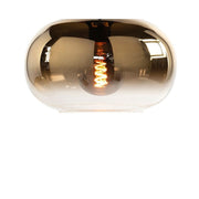 Highlight Bellini 1-Lichts Ronde Plafondlamp met Semi Gold Glas Groot Exclusief lichtbron