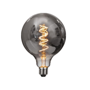 Globelamp Ø125mm 3-standen SmokeLED spiraal filament E27 6 watt 150 lumen