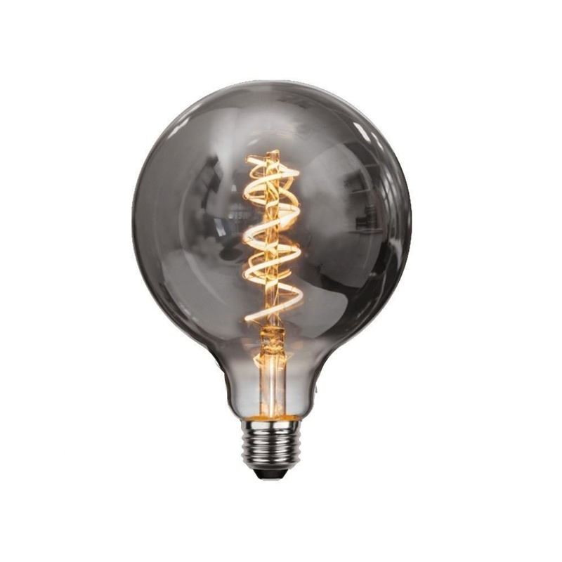 Globelamp Ø125mm 3-standen SmokeLED spiraal filament E27 6 watt 150 lumen
