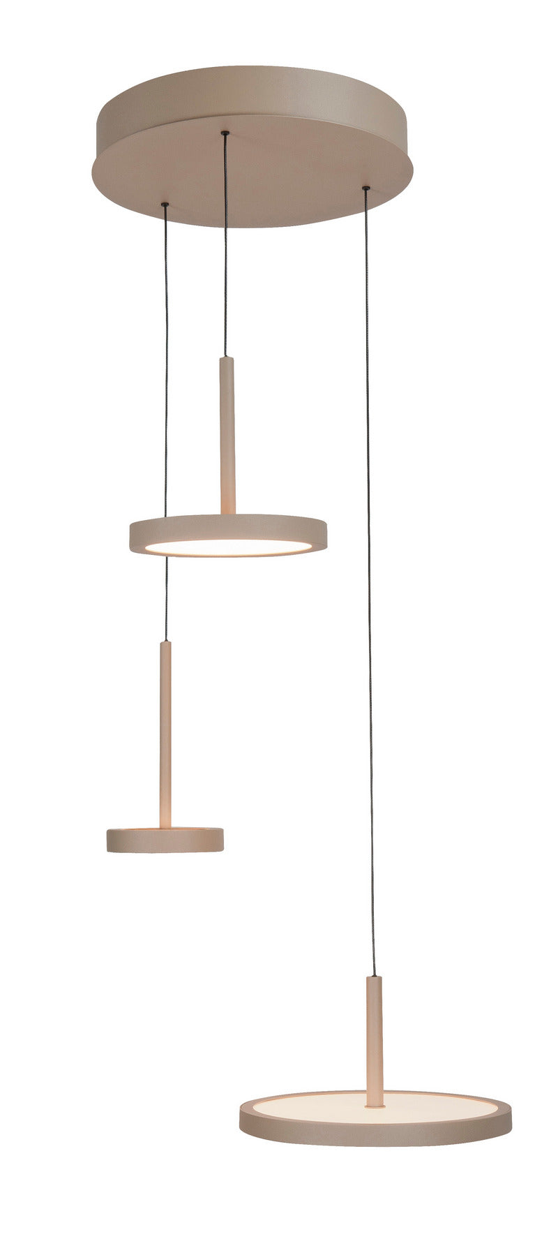 Highlight Falcon 3-Lichts Hanglamp Rond H5170.03 – LED – Zand – Extern Dimbaar