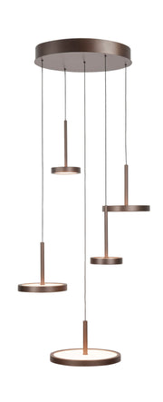 Highlight Falcon 5-Lichts Hanglamp Rond H5171.04 – LED – Choco – Extern Dimbaar