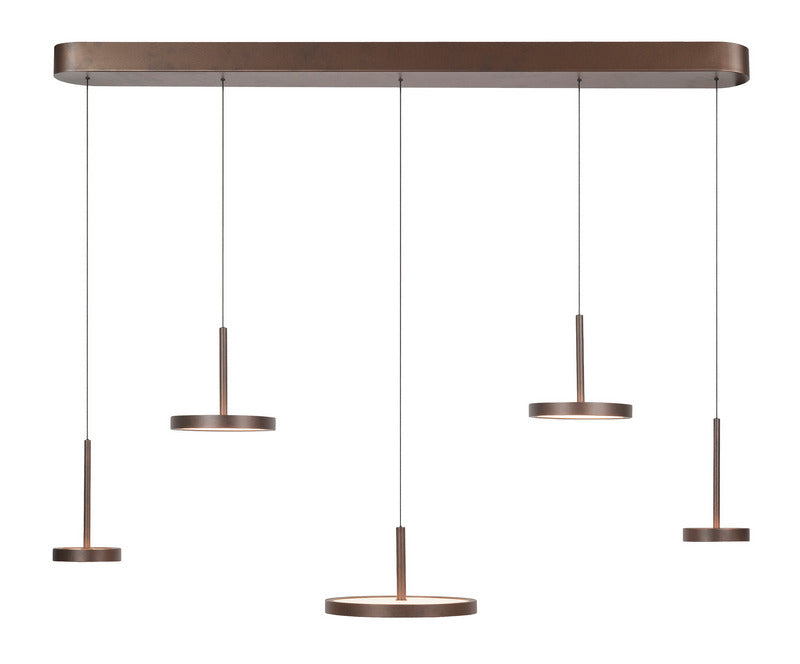 Highlight Falcon 5-Lichts Hanglamp Balk H5172.04 –LED – Choco – Extern Dimbaar
