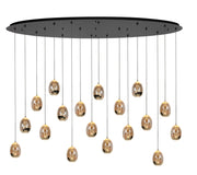 Highlight Hanglamp Golden Egg Ovaal 18-Lichts H5451.01 Zwart/ Gold