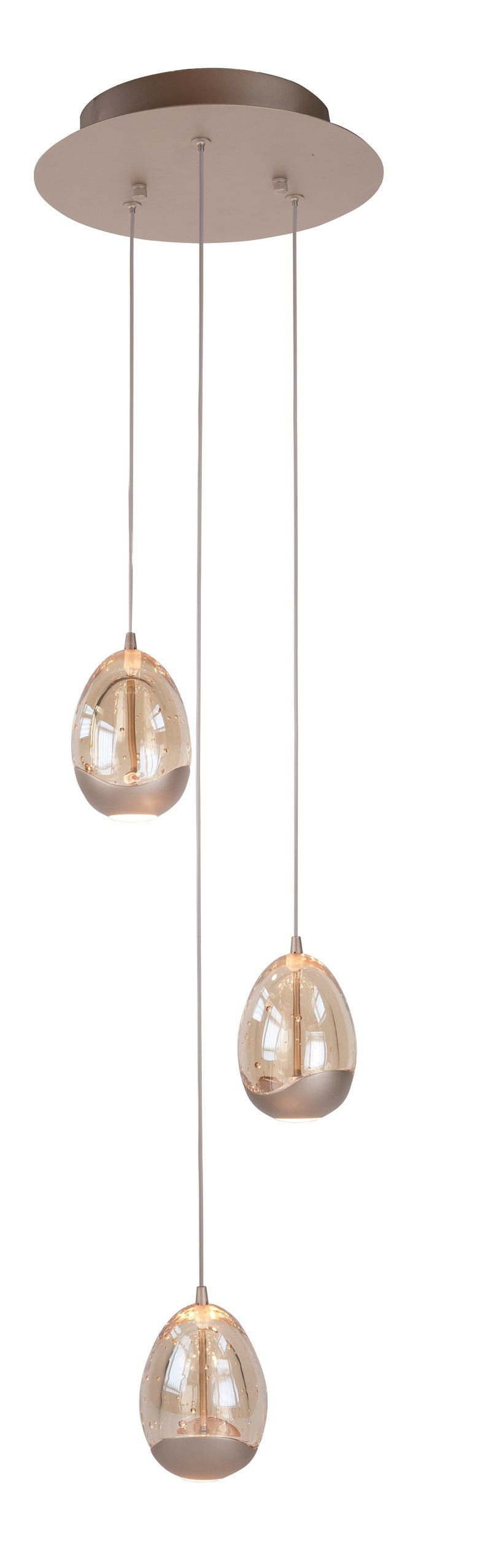 Highlight Egg 3-Lichts Hanglamp Goud/Zand