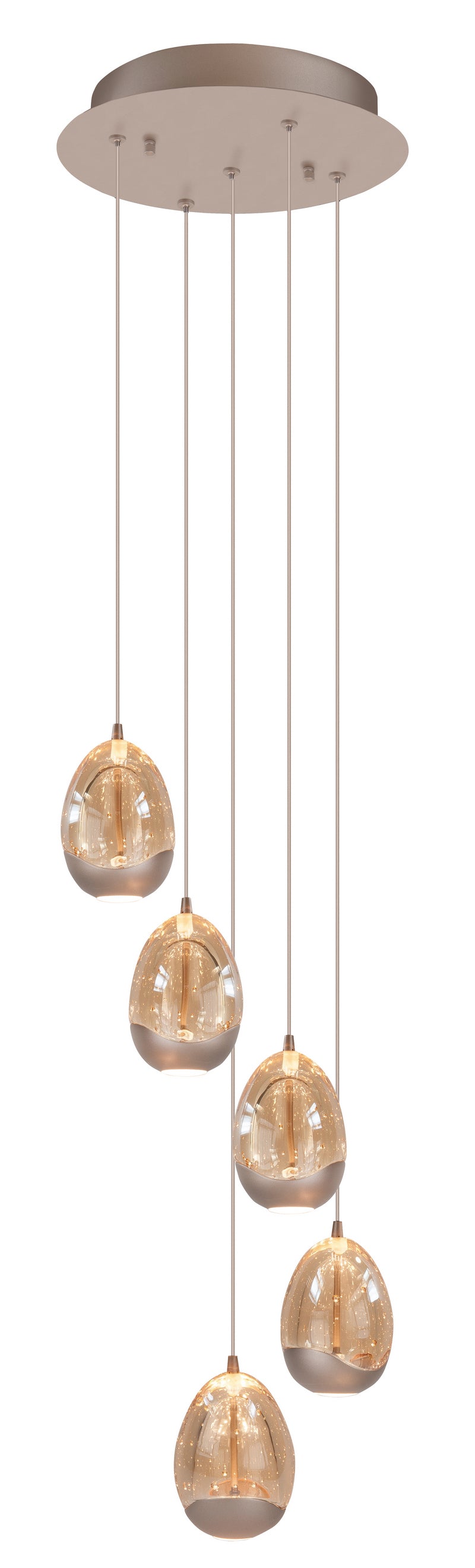 Highlight Golden Egg 5-Lichts hanglamp Goud/Zand