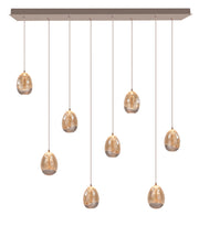 Highlight Golden Egg 8-Lichts hanglamp Balk Goud/Zand