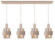 Marrone 4-Lichts Hanglamp Balk Zand/Glas Bruin