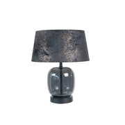 Bellini tafellamp klein + Nola Stoffenkap Smoke/Zwart/Goud/Taupe