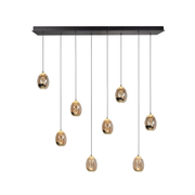 Golden Egg 8-Lichts hanglamp Balk Goud/Zwart