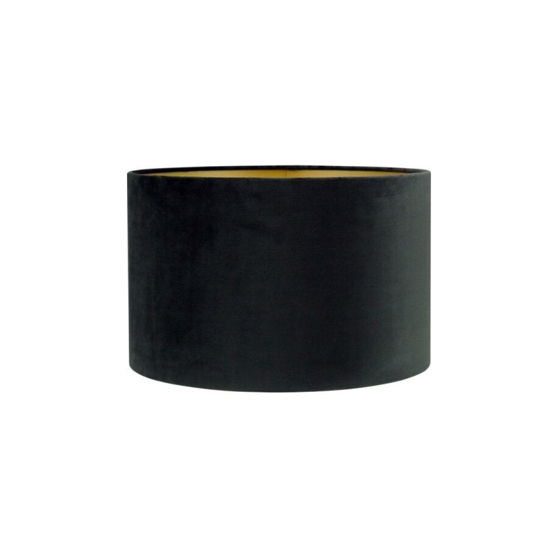 Losse Velourse stoffenkap Zwart/Goud 40cm Op=Op De Laatste Showroom model