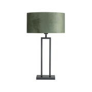 Highlight Monza Tafellamp Groot+kap T1296.01+O4443.05  Zwart/Olijf Groen/Goud