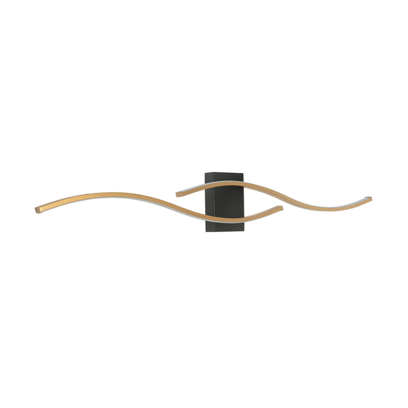 Onda Wandlamp Zwart/Goud De Laatste Showroom model