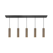 Highlight Perugia 5-Lichts Hanglamp Balk GU10 H5675.32 Brons/Mat Zwart