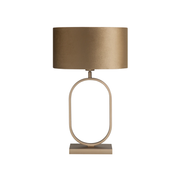 Highlight Siena Tafellamp+kap T1291.32+O4443.10 Brons /Coffee in Gold