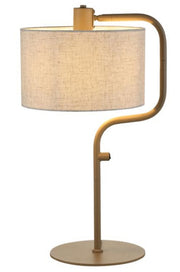 Jacqueline Tafellamp Zand met Stoffenkap Crème - De Smid Verlichting