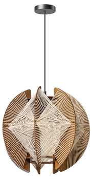 ETH Jessica Hanglamp Walnoot  E27 Max 9W. Ø50cm 2.5m Cable