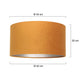 Steinhauer Stoffenkap Kap 50x50x20 Rond Velours "Goud" (Donker Oker)