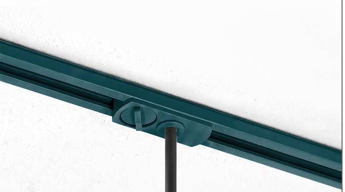 1 meter Railsysteem 1-Fase Petroleum Blauw
