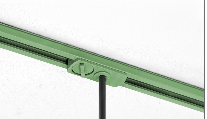 1 meter Railsysteem 1-Fase Salie Groen