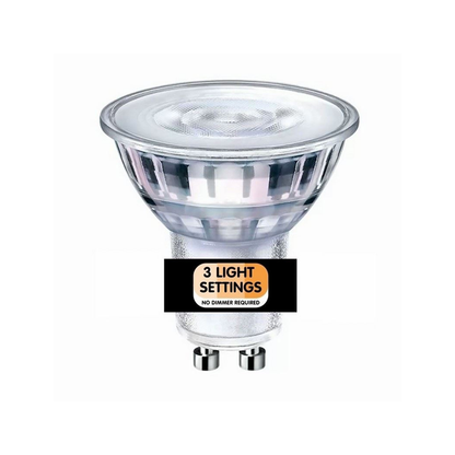 Eth Sceneswitch + Memory GU10 led 5w/50w 2700k/2500k/2200k 3 standen 50w-25w-10w 500Lm