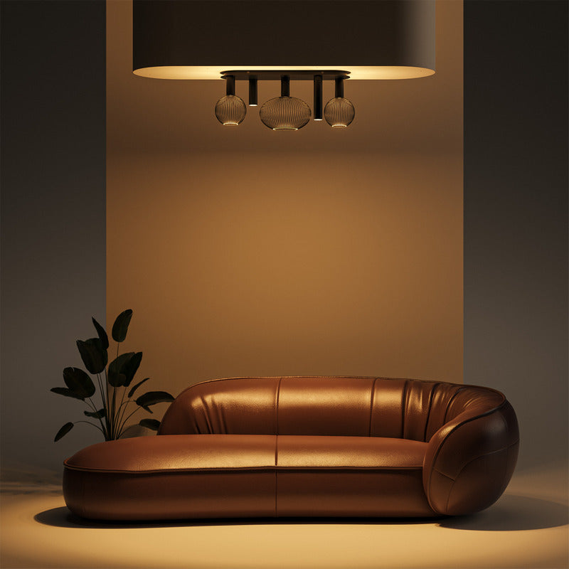 Ztahl Como 5-Lichts Plafondlamp 9150-9005 Zwart Exclusief Lichtbronnen