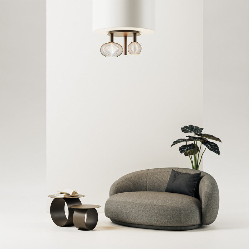 Ztahl Como 3-Lichts Platinum Plafondlamp 9160-Platinum Exclusief Lichtbronnen