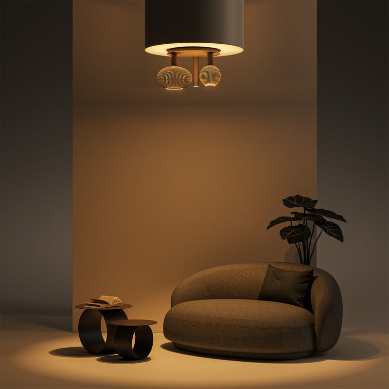 Ztahl Como 3-Lichts Platinum Plafondlamp 9160-Platinum Exclusief Lichtbronnen