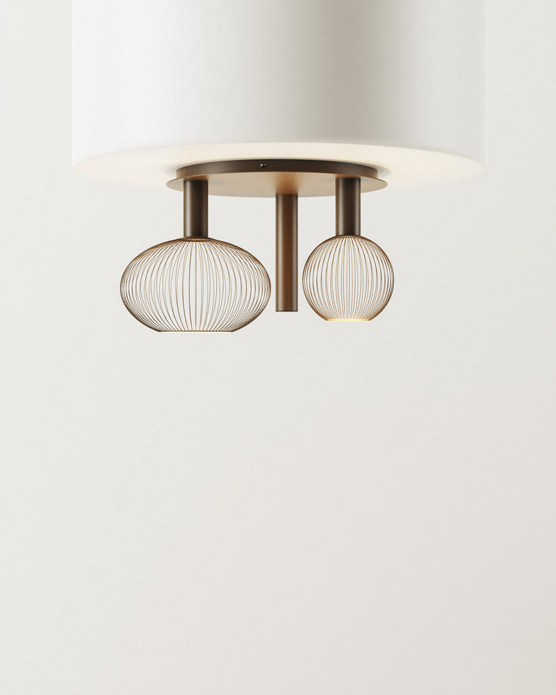 Ztahl Como 3-Lichts Platinum Plafondlamp 9160-Platinum Exclusief Lichtbronnen