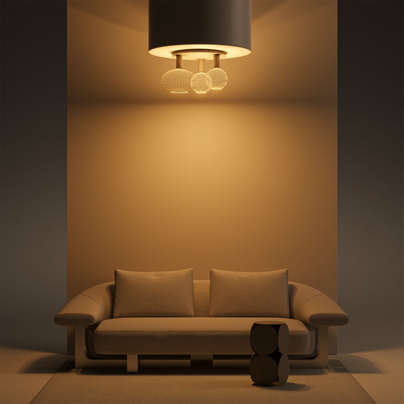 Ztahl Como 3-Lichts Platinum Plafondlamp 9165-Platinum Exclusief Lichtbronnen