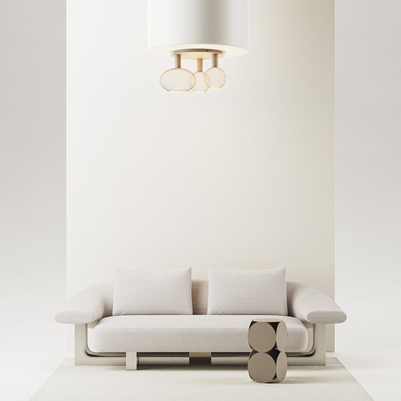 Ztahl Como 3-Lichts Quartz Plafondlamp 9165-Quartz Exclusief Lichtbronnen