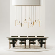 ZTAHL Como 13-Lichts Hanglamp 9170-Quartz Exclusief Lichtbronnen