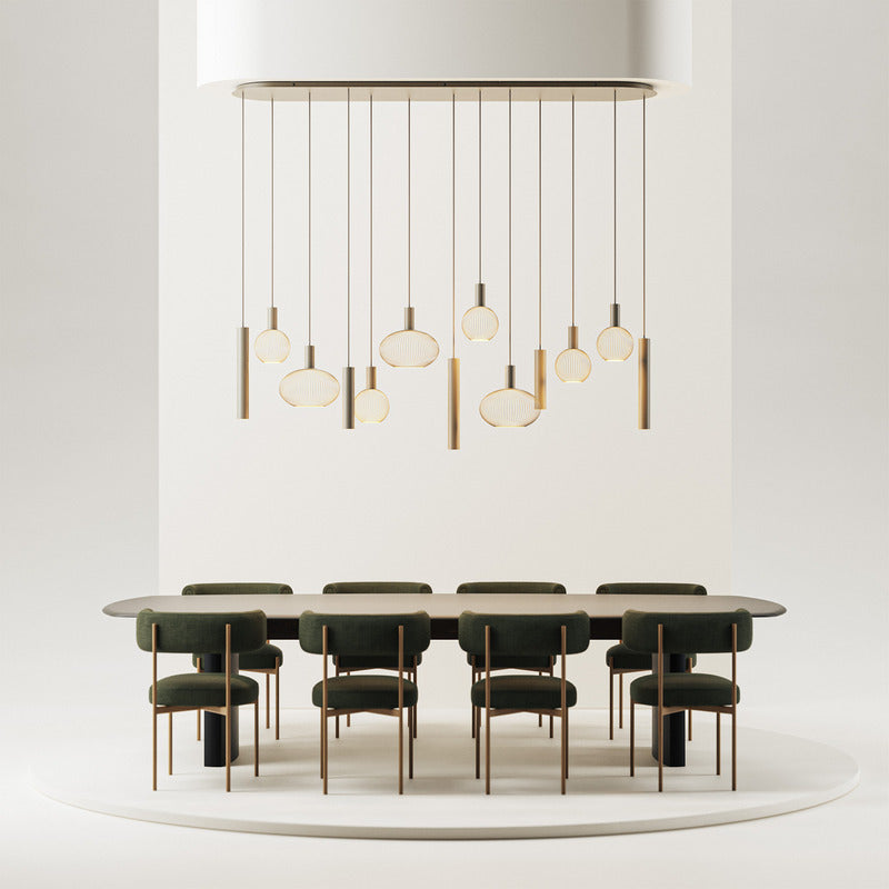 ZTAHL Como 13-Lichts Hanglamp 9170-Quartz Exclusief Lichtbronnen