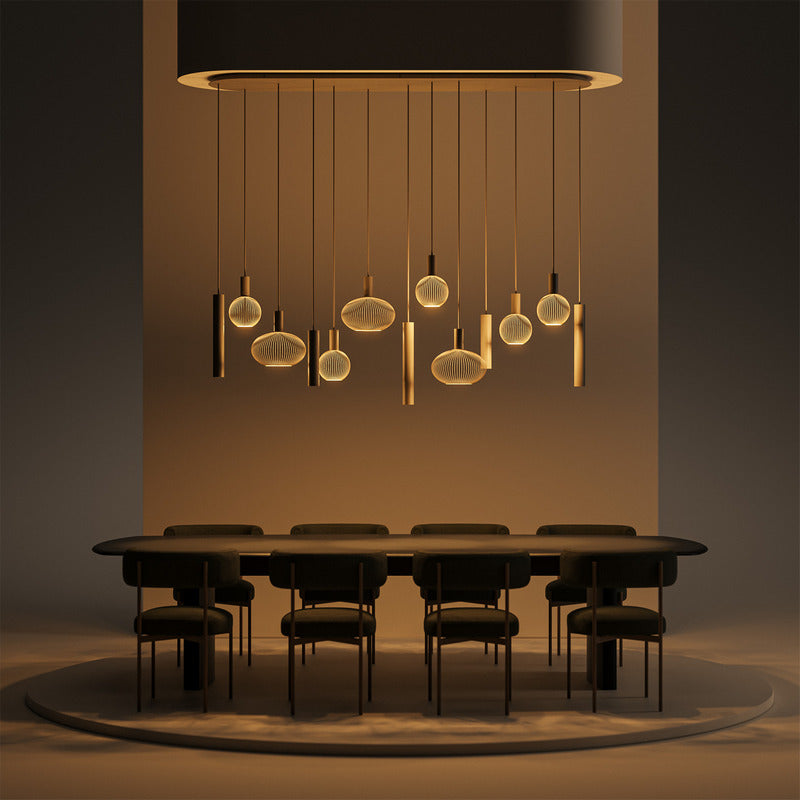ZTAHL Como 13-Lichts Hanglamp 9170-Quartz Exclusief Lichtbronnen