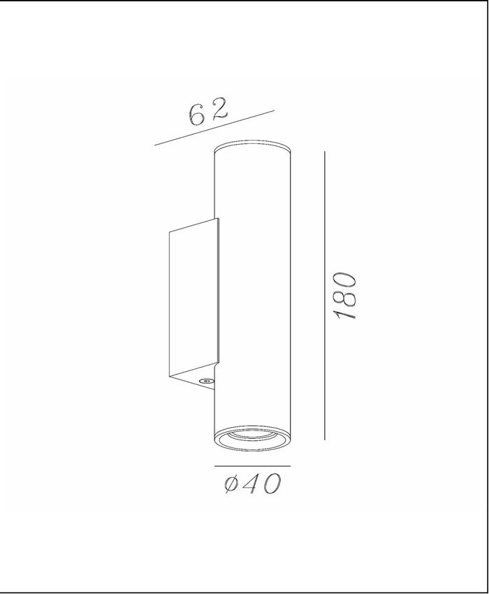Premium LINEA 2-Lichts Up-Down Wandspot Coffee 2x GU10